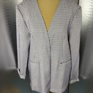 BCBG Classic Black and White Houndstooth Women's Jacket